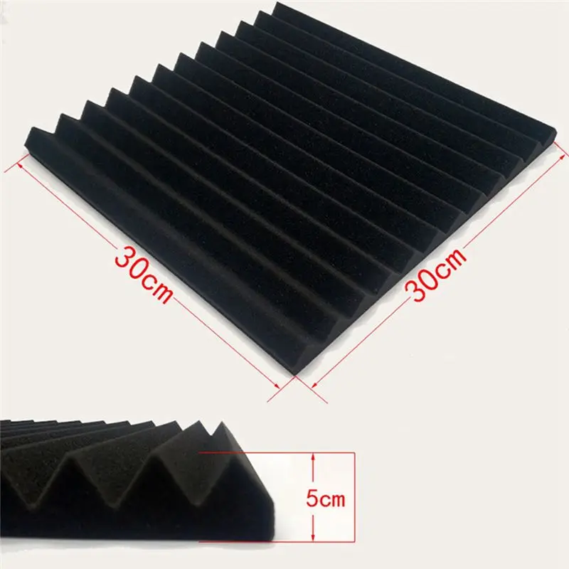 ABNQ Acoustic Foam Panels 12 Pcs, Soundproof Wall Panels 30x30x5cm, High Density Sound Absorbing Panel for Walls White