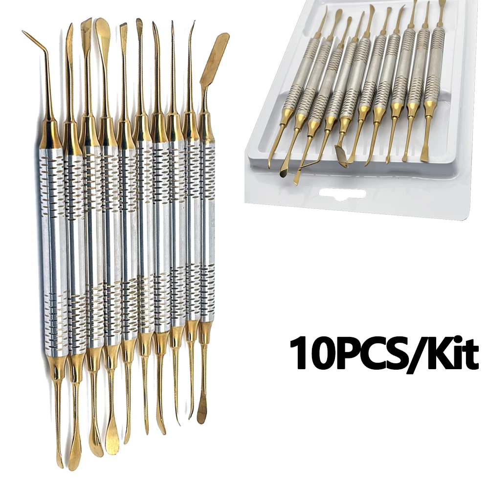 10Pcs Dentist Implant Periosteal Elevator Separator Peristeel Splitter Tool Dental Resin Spatula Composite Fillings Resin Tool