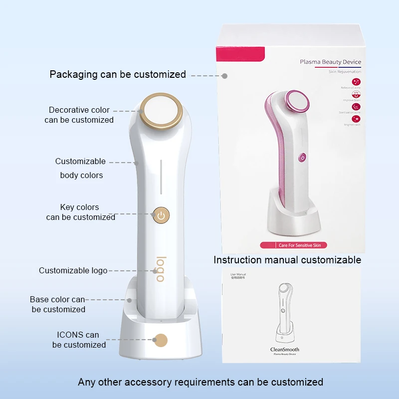 Plasma Ozone Ion Therapy Treatment Device for Acne Scar Removal and Wrinkle Rejuvenation Targeted for Eye Area