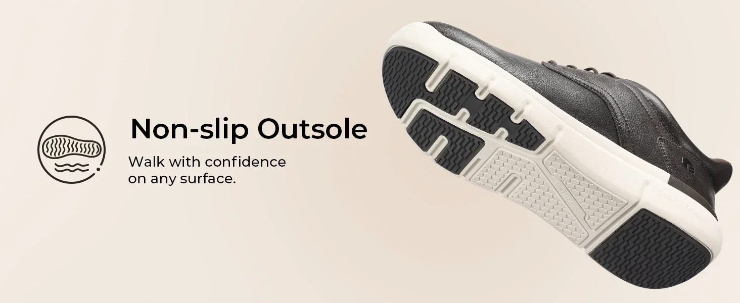 FitVille Herren-Slipper aus Leder, leichte, legere Business-Slipper mit Fußgewölbestütze für geschwollene und breite Füße – Detail 3