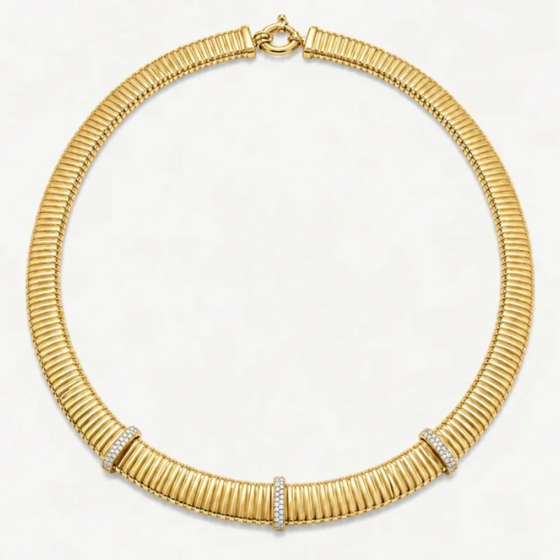Bellux Italian imported craft collar 925 silver gold-plated vintage personality European and American light luxury necklace