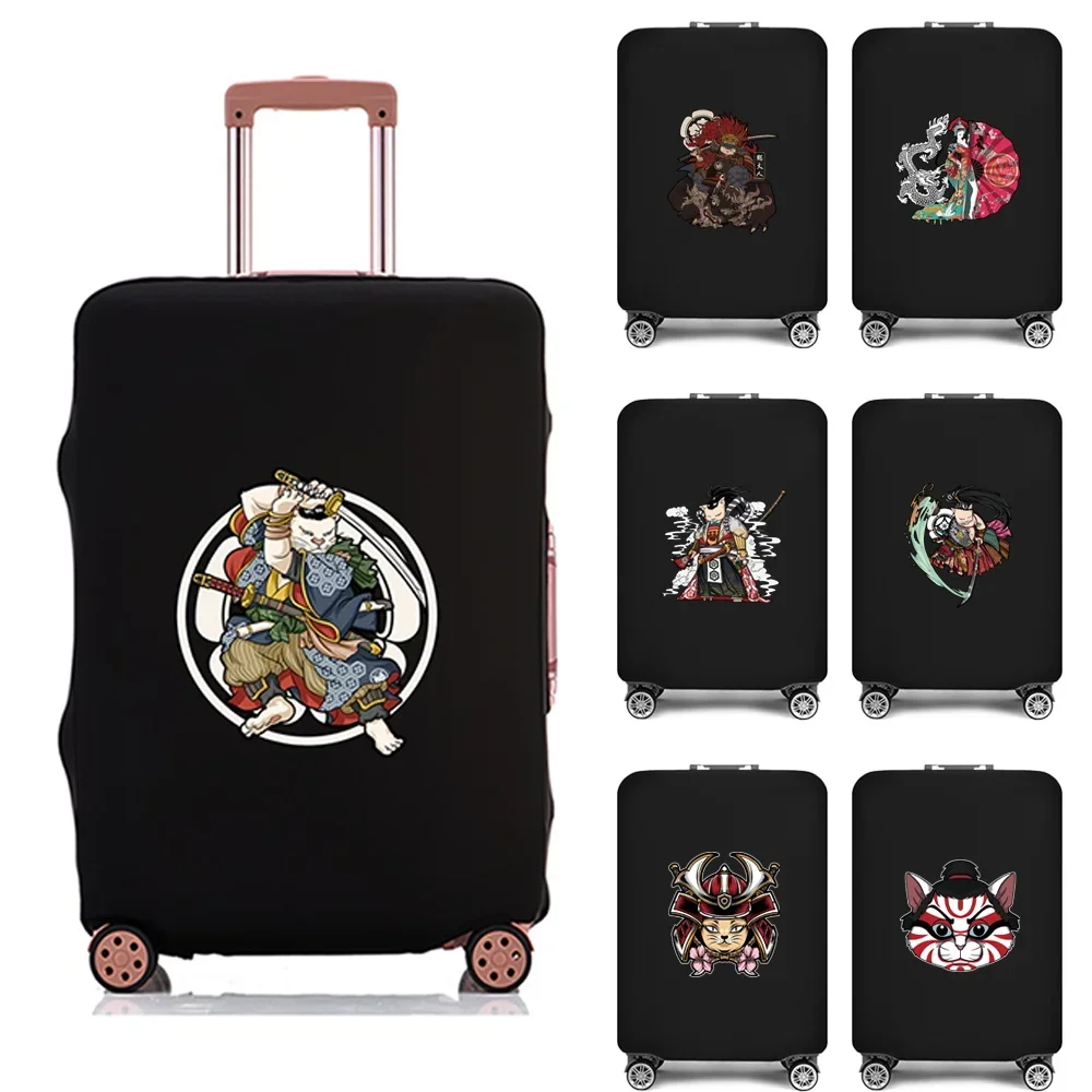 Luggage Case Suitcase Protective Cover 2022 New Samurai Pattern Travel Elastic Luggage Dustproof Cover Apply 18-28 Inch Suitcase