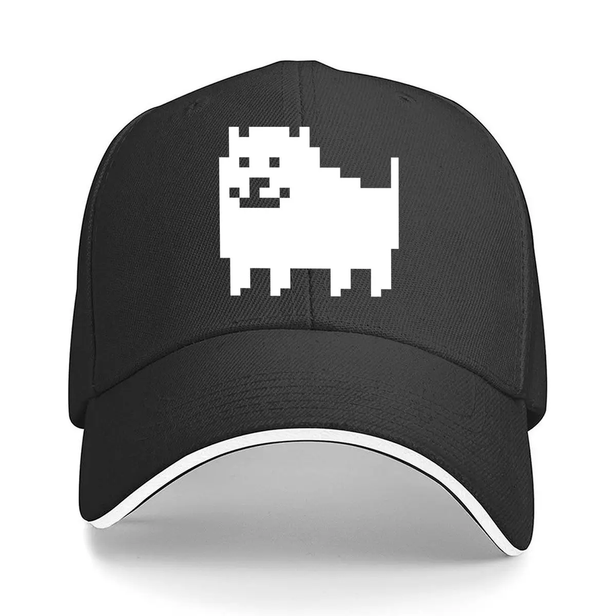 

Бейсбольная кепка-сэндвич с минималистичным игровым принтом Pixel Dog