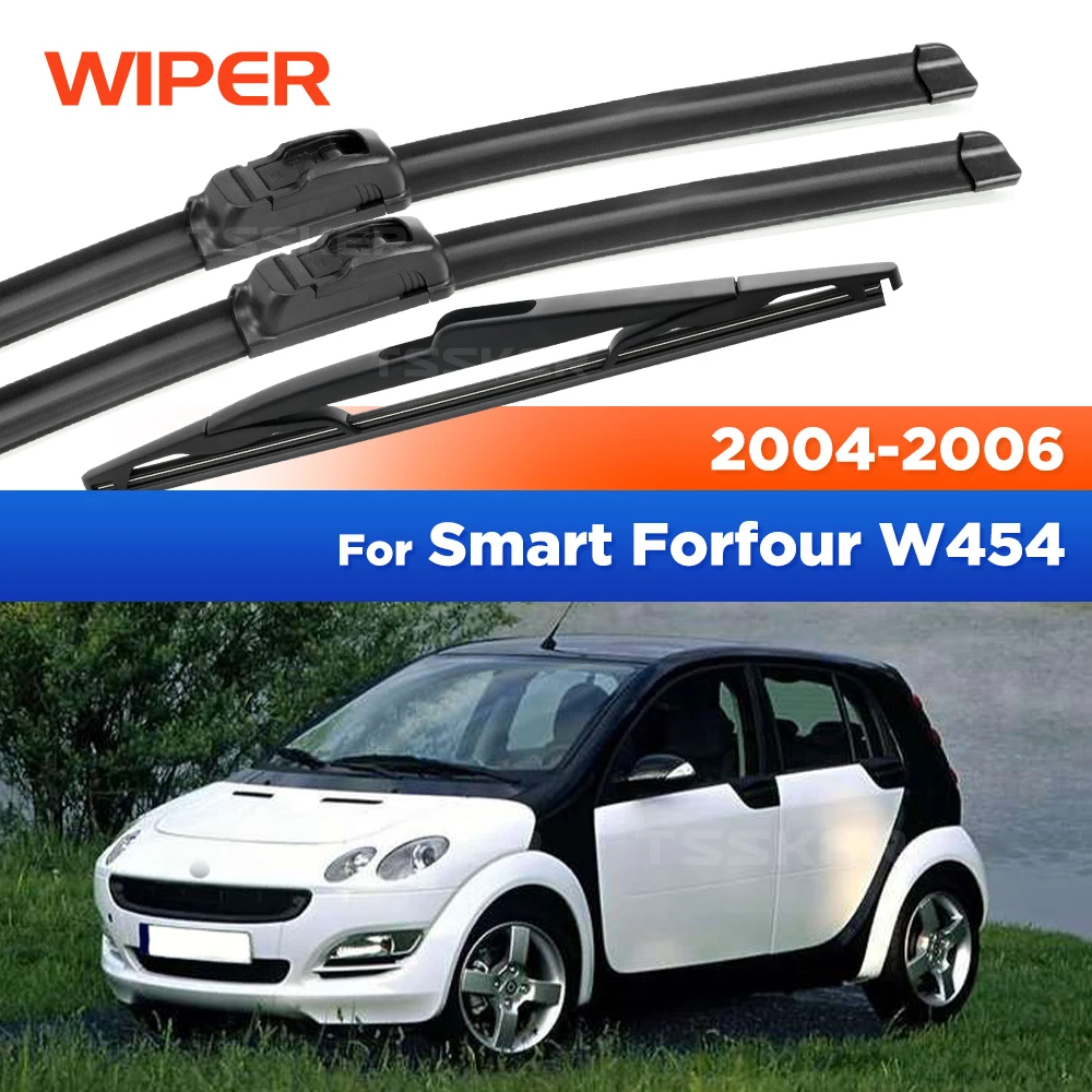 

For Smart Forfour W454 2004-2006 2005 Wiper Front & Rear Wiper Blades Windshield Windscreen Window Brushes 26"+18"+14"