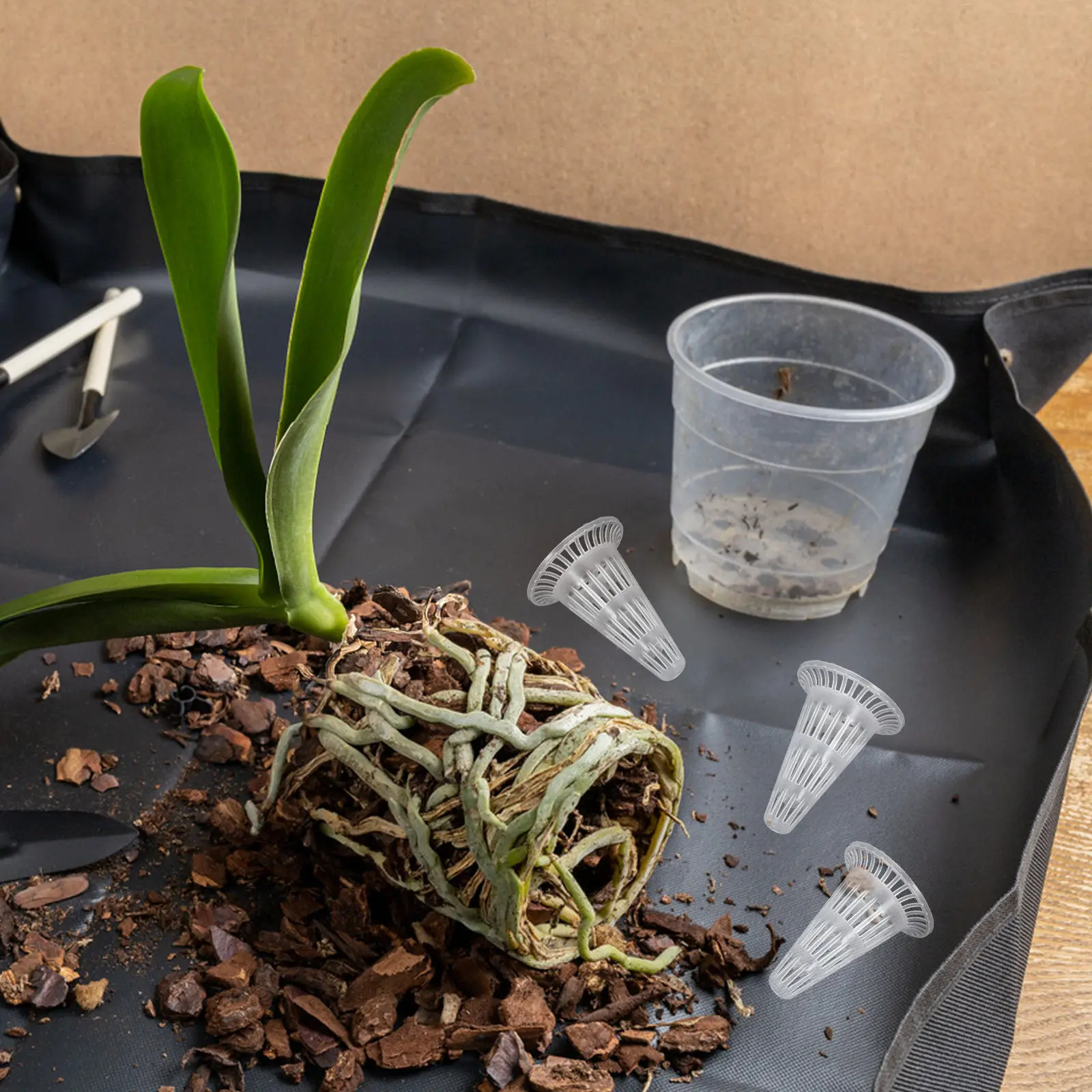 

10 шт. дышащих сетчатых подкладок для дренажа цветочных горшков, предотвращающих утечку почвы, садовая сетка