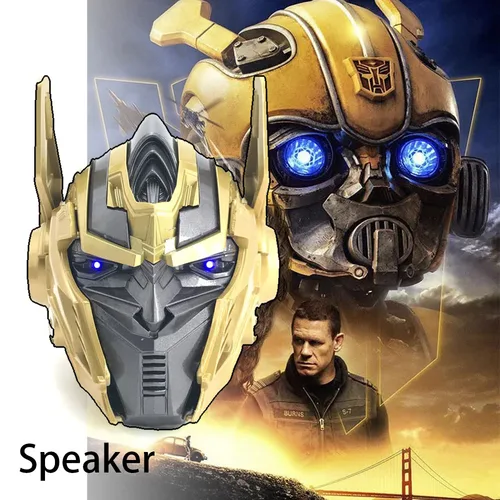 Imagen 2 del producto Altavoz Bluetooth Bumblebee Optimus Prime Mini altavoces inalámbricos Subwoofer Transformers estéreo luz intermitente LED Boombox FM Mp3