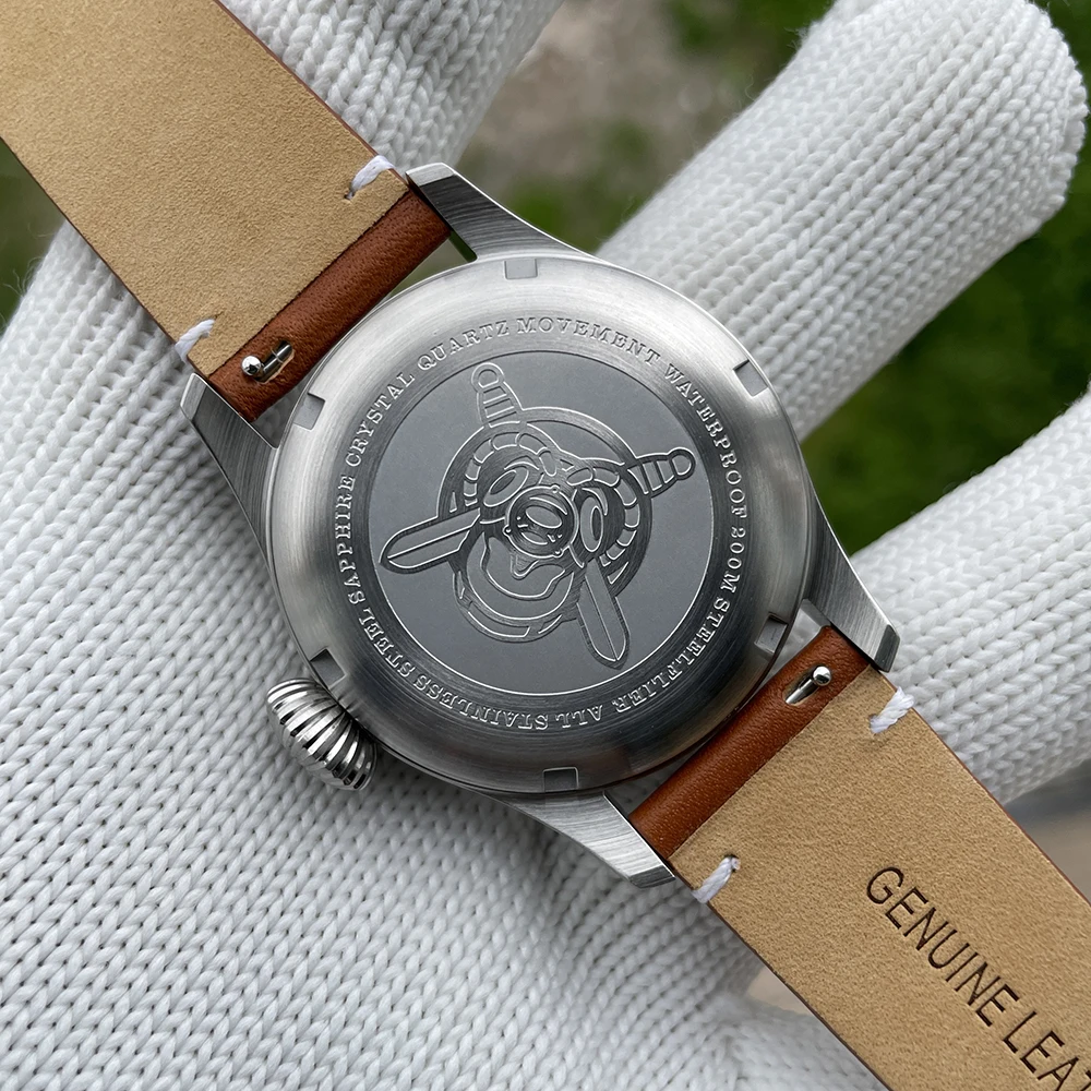 STEELFLIER Offizielle SF746 Luxus-Quarz-Armbanduhr Swiss Luminous VH60 Mute-Uhrwerk 20Bar wasserdichte Multi-Zeitzonen-Uhren – Detail 31