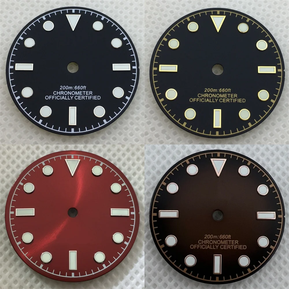 NH35 29mm Sterile Black Gray Watch Dial Luminous Watch Faces For NH35 NH36 ETA2824 2836 Miyota 8215 Mingzhu DG2813 3804 Movement