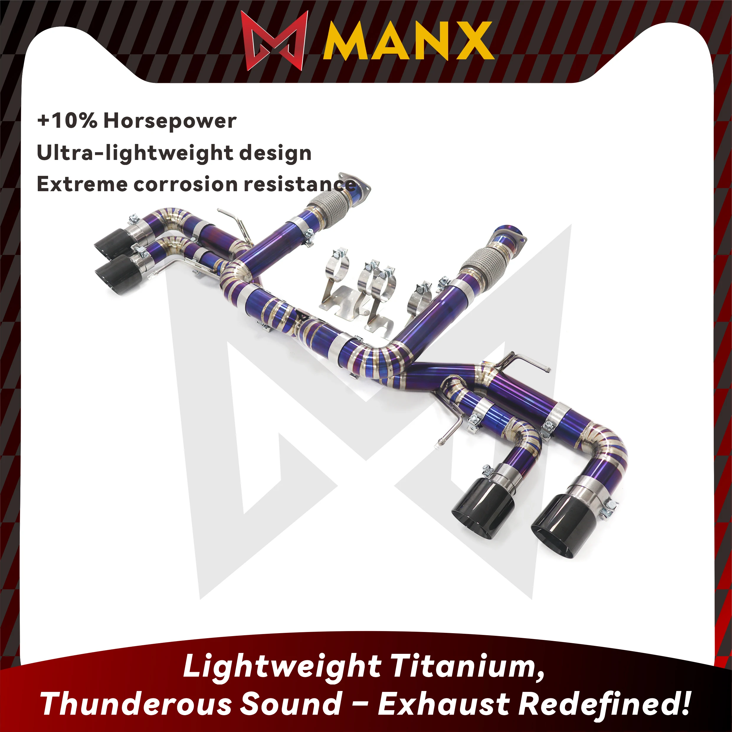 

MANX Titanium Alloy Catback Exhaust System For Corvette C8 High Performance Automotive Accessories