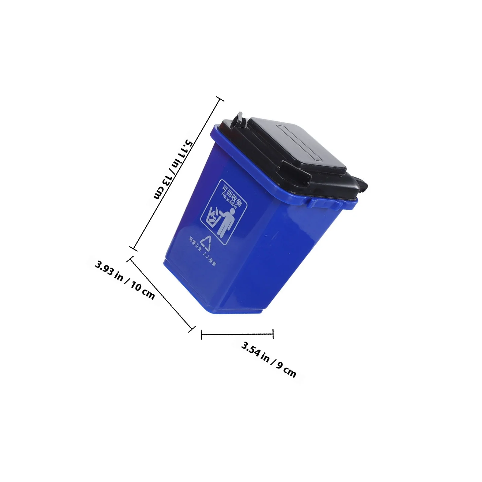 قطعتان من حامل أقلام سلة المهملات المكتبية الإبداعية، حاوية أقلام بلاستيكية قوية مع تصميم نيستابل لمساحة العمل باللون الأحمر والأزرق