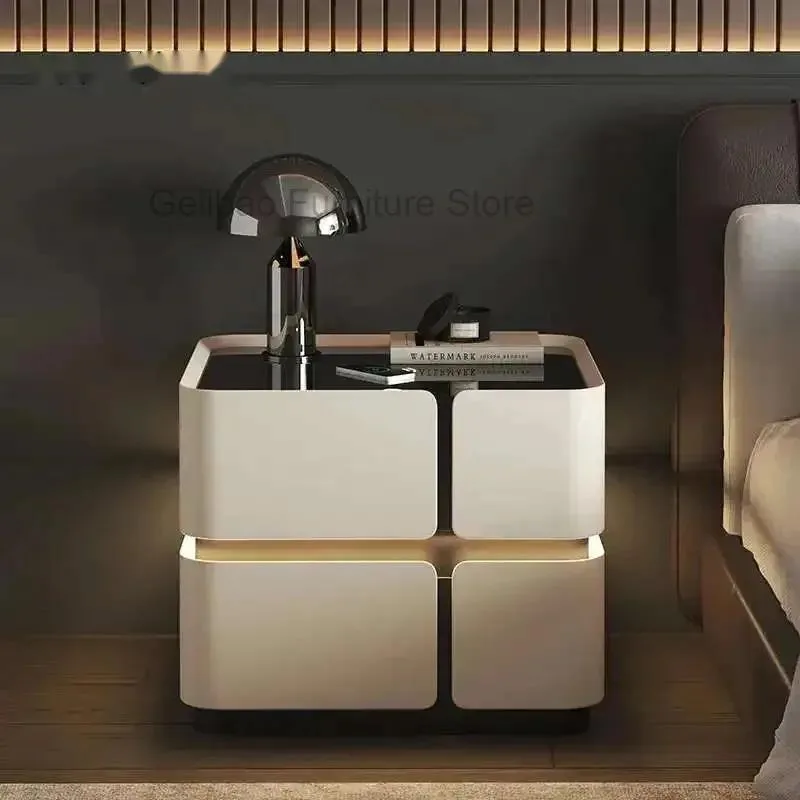 

Trendy Modern Nightstand Nordic Luxury Drawers Simple Bedside Table Storage Aesthetic Mesitas De Noche Bedroom Furniture