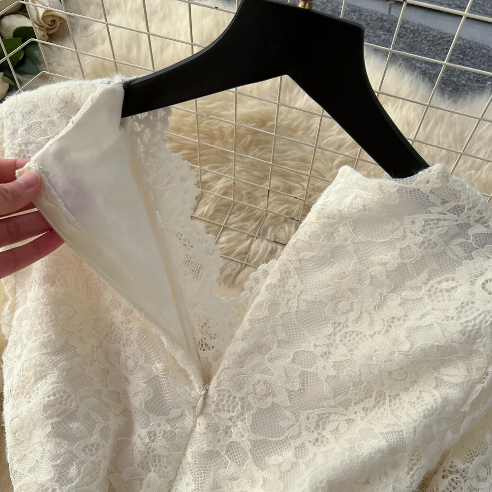 Chic vintage Sexy croisé à manches longues fée vacances longue robe femmes Boho robe d'été robes de cérémonie