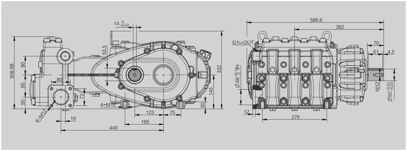 XW55 250-400LPM 100-150Bar Pinfl High Pressure Water Jet Pump Mud Plunger Pump for Paint Cleaning