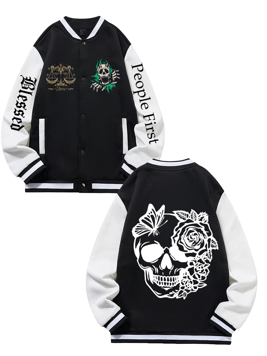 

Черная, синяя, зеленая, двусторонняя бейсбольная куртка унисекс с рождественским принтом XS-XXL, уличное пальто, теплая флисовая мягкая куртка