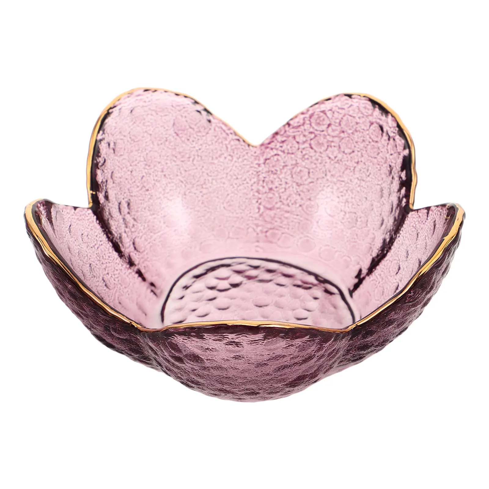 

Glass Flower Shaped Ring Dish Small Trinket Tray Jewelry Organizer Bowl Bedside Desk Accessory Gift for Her Wedding Engagement