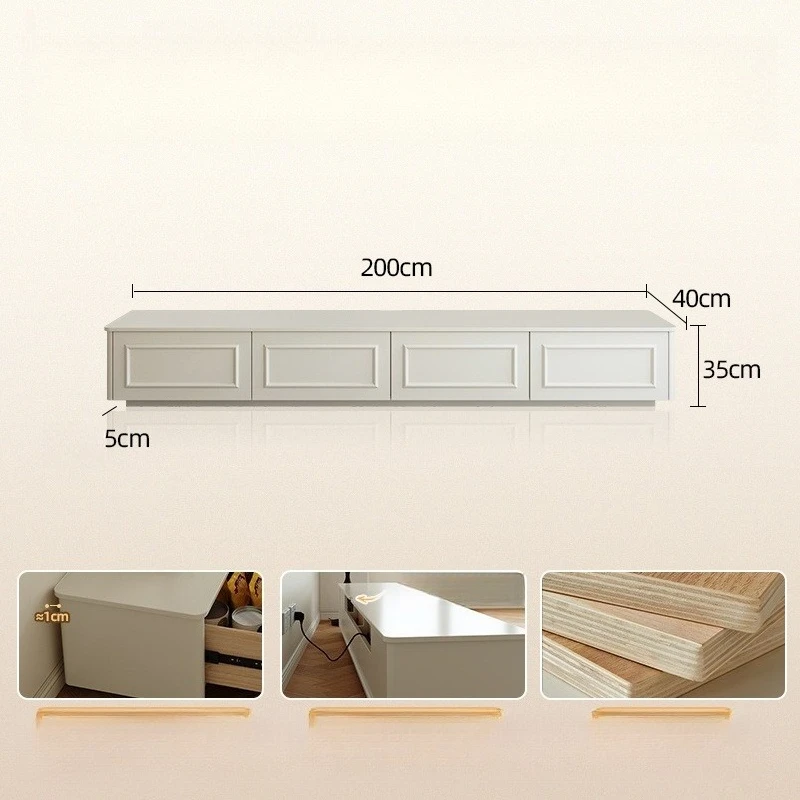 خزانة تلفزيون ريفية مستصلحة من الخشب على الطراز الصناعي قطعة أثاث غرفة المعيشة رف غرفة تلفزيون soportes de #5