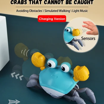 Kids induction escape crab octopus crawling toy baby electronic pets musical toys educational toddler moving toy Christmas gift