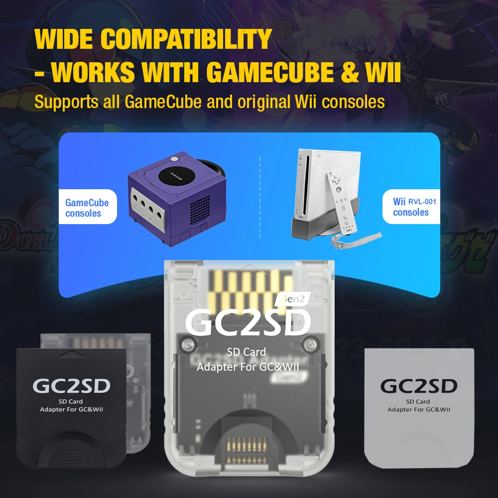 BitFunx GC2SD Adapter karty Micro SD Adapter karty pamięci TF Swisss do konsoli Nintendo GameCube/Wii