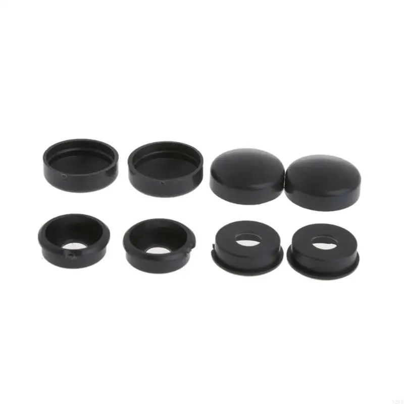 

N2UE 8Pcs Universal Car Truck License Plate Frame FIxed Screws Nut Caps Fastener for Locking Car Tag