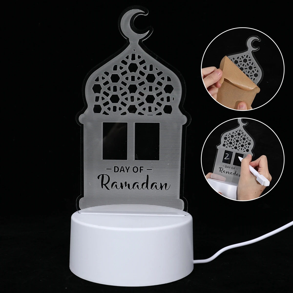 Eid Mubarak 3D Led Lamp Ramadan Night Light Led Moon Star Eid Bedroom Decoration Light Ornament Ramadan Decoration For Home 2025