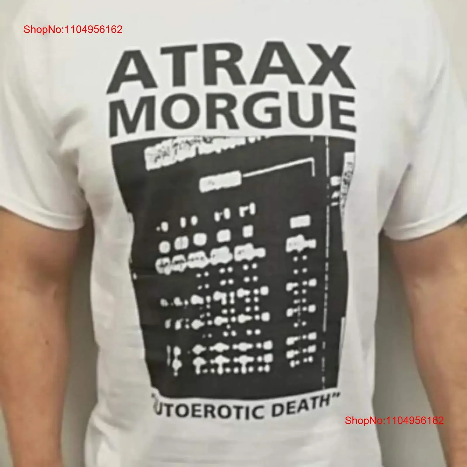 

Футболка Atrax Morgue в стиле ретро, белая, 080, винтажная, модная, слегка уличная одежда, стильная, дышащая с рисунком