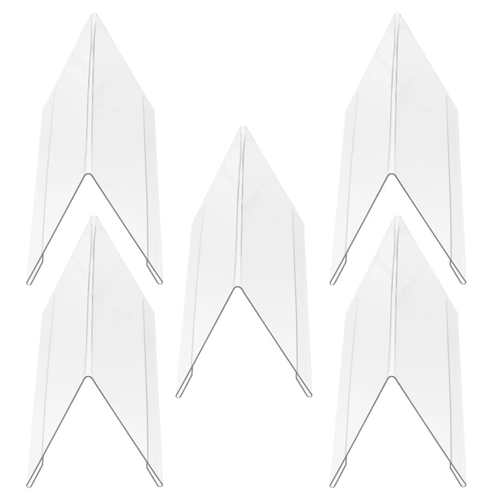 5pcs Acrylic Conference Table Cards Desktop Sign Name Plate Display Stand Clear Reusable Wedding Party Seat Market
