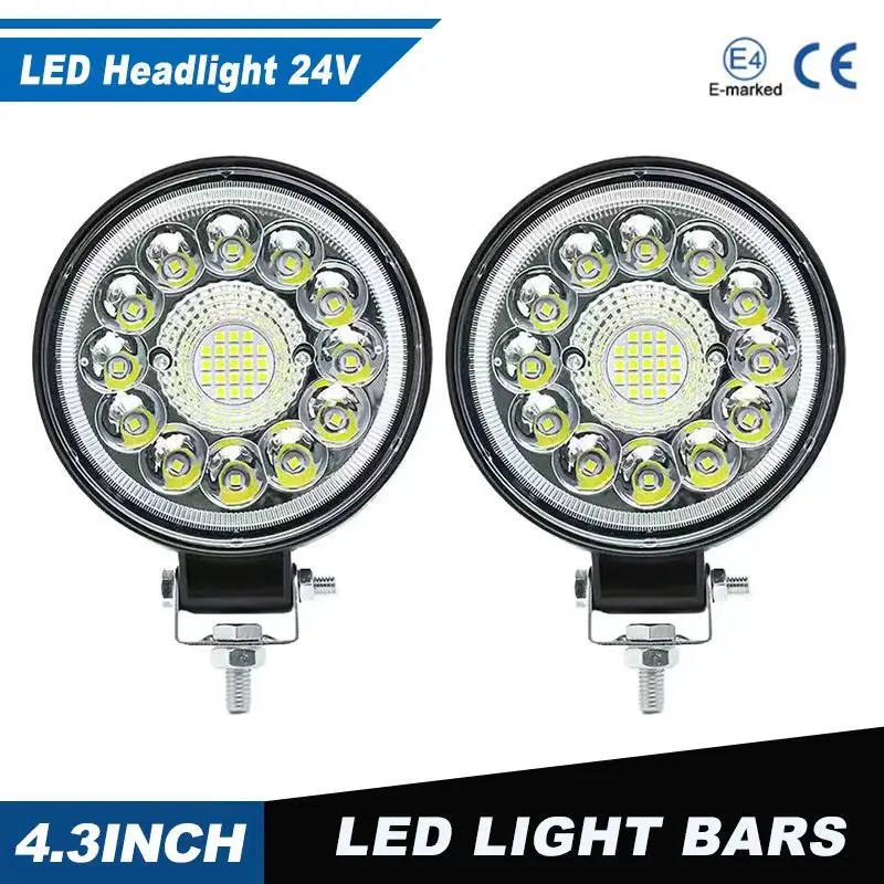

33LEDs Lightbar 99W Spotlight 4.3inch Offroad Work Light Bar LED Square Headlight For Tractor SUV Truck Dc9-36V Driving Fog Lamp