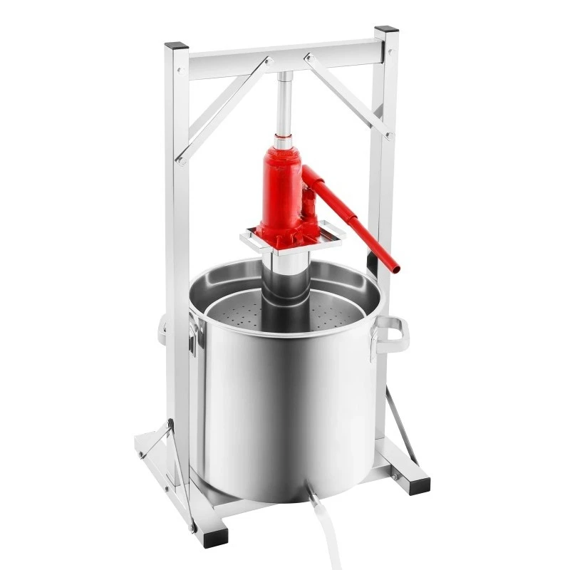 Prensa de Vino de Frutas 3T 22L, Máquina Extractora Hidráulica de Acero Inoxidable 304, Trituradora de Frutas para Vino, Queso y Vainilla
