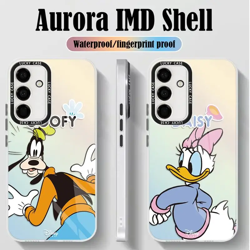 Goofy Saisy Donald Duck Pluto Phone Case for Samsung Galaxy A55 A54 A53 A15 A13 A14 A72 A34 A35 A24 A50 Iridescent Funda