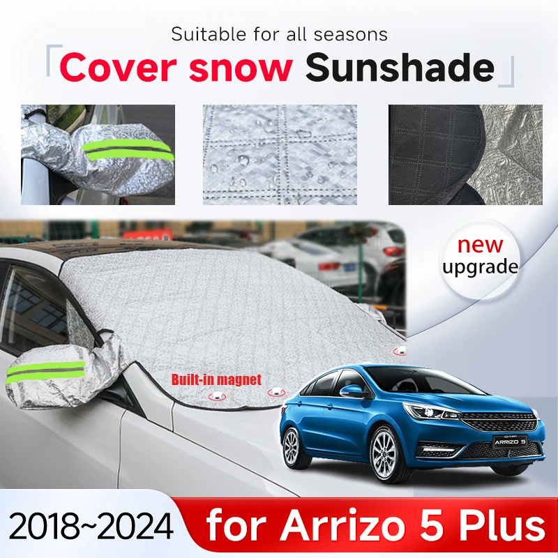 Cover Snow Sunshade For Chery Arrizo 5 Plus 6 Pro GX Omoda S5 O5 2018~2024 Front Windows Anti Frost Outdoor Protection Car Tools