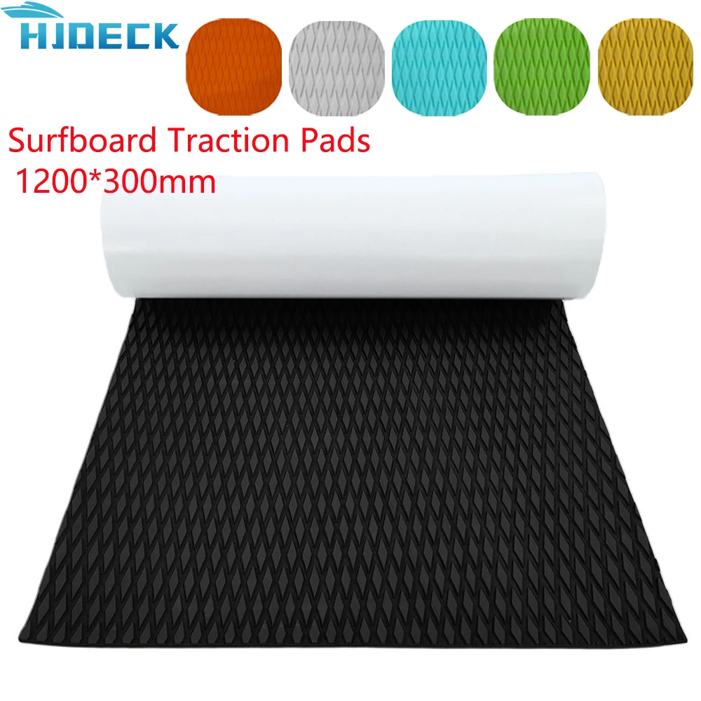 

120*30cm EVA Foam Surfboard Traction Pads Non-slip Diamond Grip Mat Trimmable Sheet for Kayak RV Yacht Pool Skateboard Skimboar