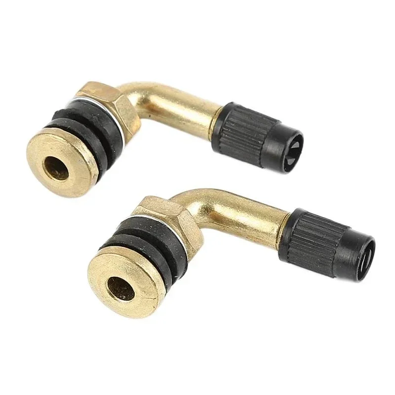 2pcs 90 Degree Angle Air Tyre Valves For Truck Motorcycle Bike Car Valve Extension Stem CNC aluminum Accessories Adapter