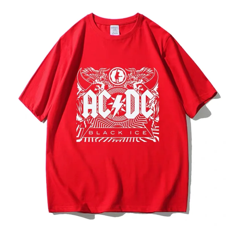 24 Summer Hot Sale Boys and Girls Rock Band A.C.D.C Short Sleeve T-Shirt Adult Loose Half Sleeve T-Shirt Children\'s Comfort Top