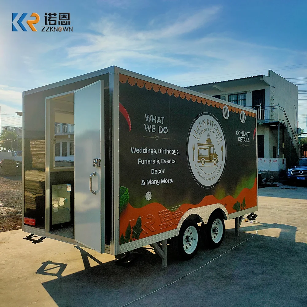

Customized Coffee Mobile Food Truck Custom Mobile Coffee Trailer Pizza Fast Food Deep Fryer Food Trailer For Sale