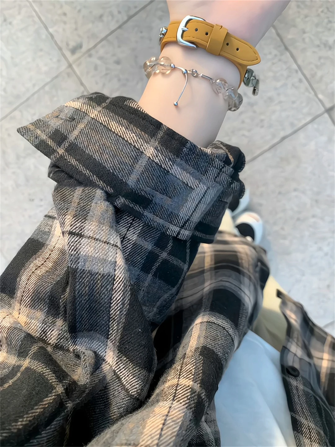 

Мужская фланелевая рубашка в клетку с длинным рукавом, в стиле ретро, осенняя повседневная верхняя одежда, модная одежда для пар, из смесового полиэстера и хлопка