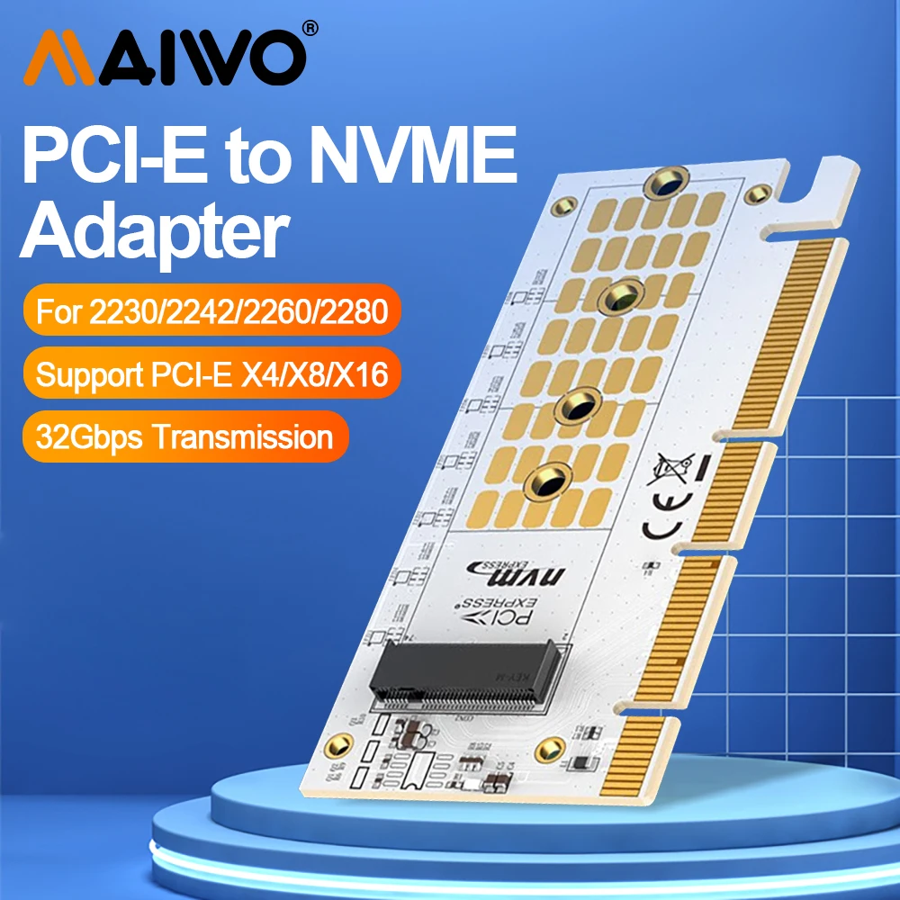 

MAIWO M.2 NVME SSD адаптер расширения карты NVMe к PCIe X4 X8 X16 преобразователь карты твердотельный накопитель расширения карты для M2 NVME SSD