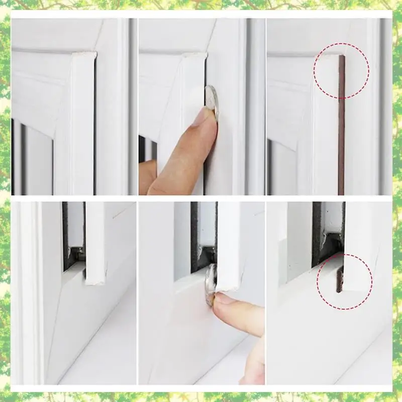 เป็นมิตรกับสิ่งแวดล้อม-6 ม้วนEVA Seal Weather StripโฟมเทปDประเภท 10MประตูWindows Draft Excluder Anti-Collisionซีลแถบ