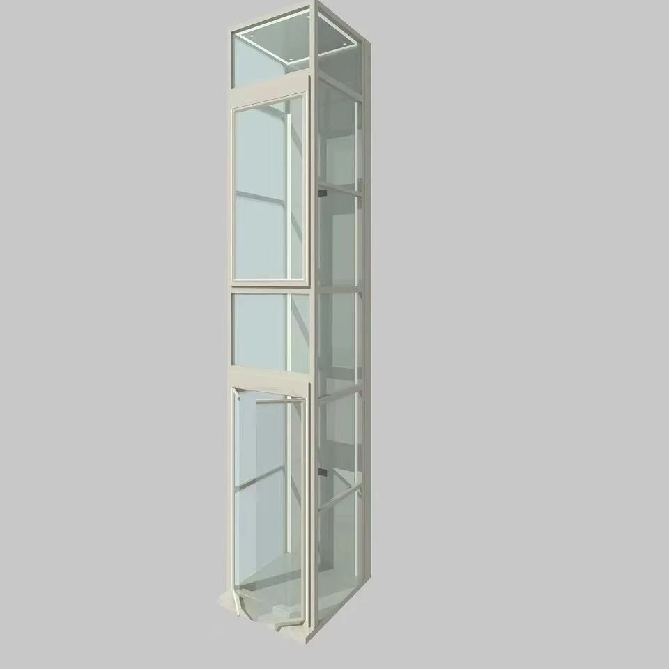 

Modern Custom Gray Aluminum Alloy Elevator Frame For Elevator Horseshoe-Shaped Hoistway Perfect Matching Apartment Hotel Villa