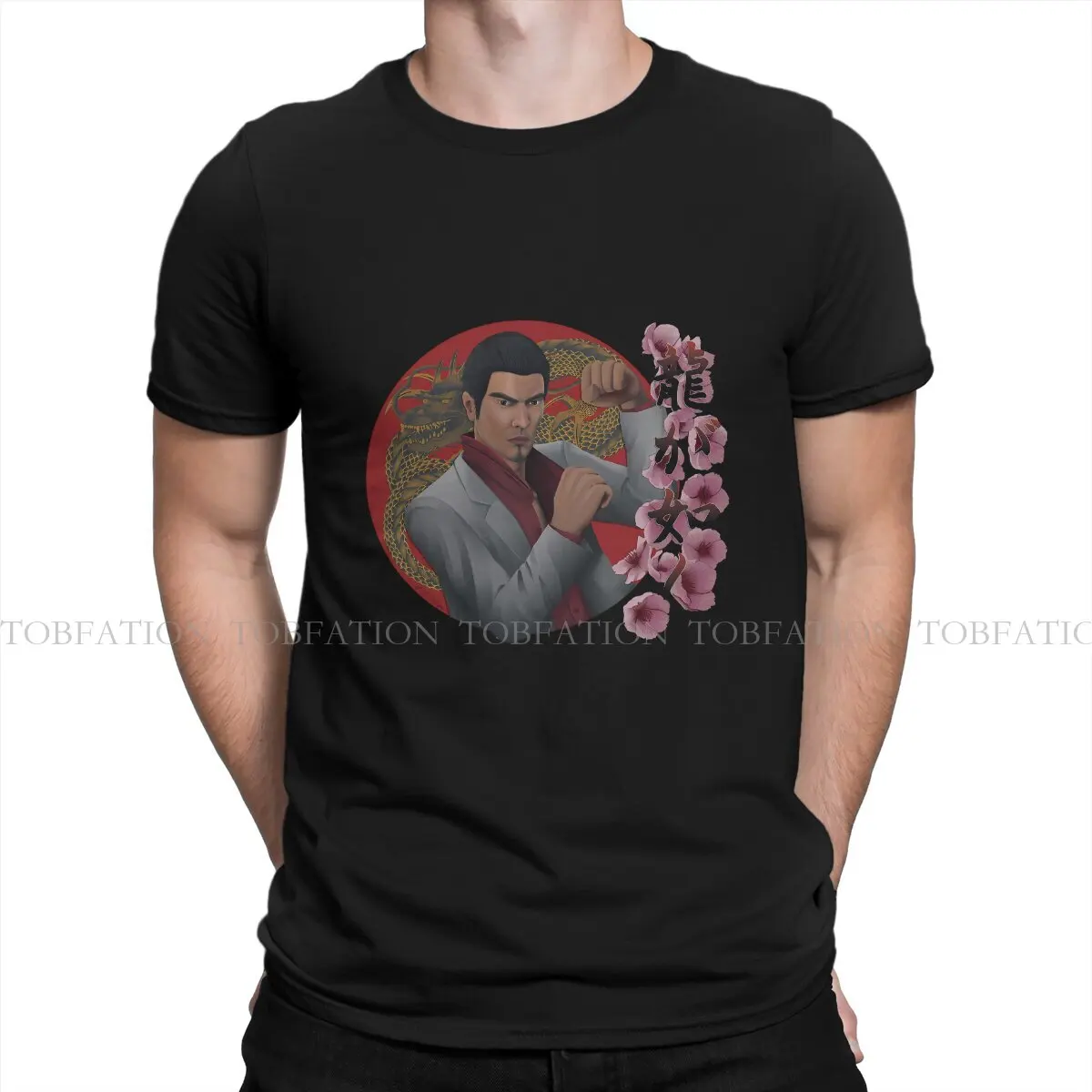 Kiryu Classic Hipster TShirts Yakuza Kiwami Dragon Men Harajuku Pure Cotton Streetwear T Shirt Round Neck 