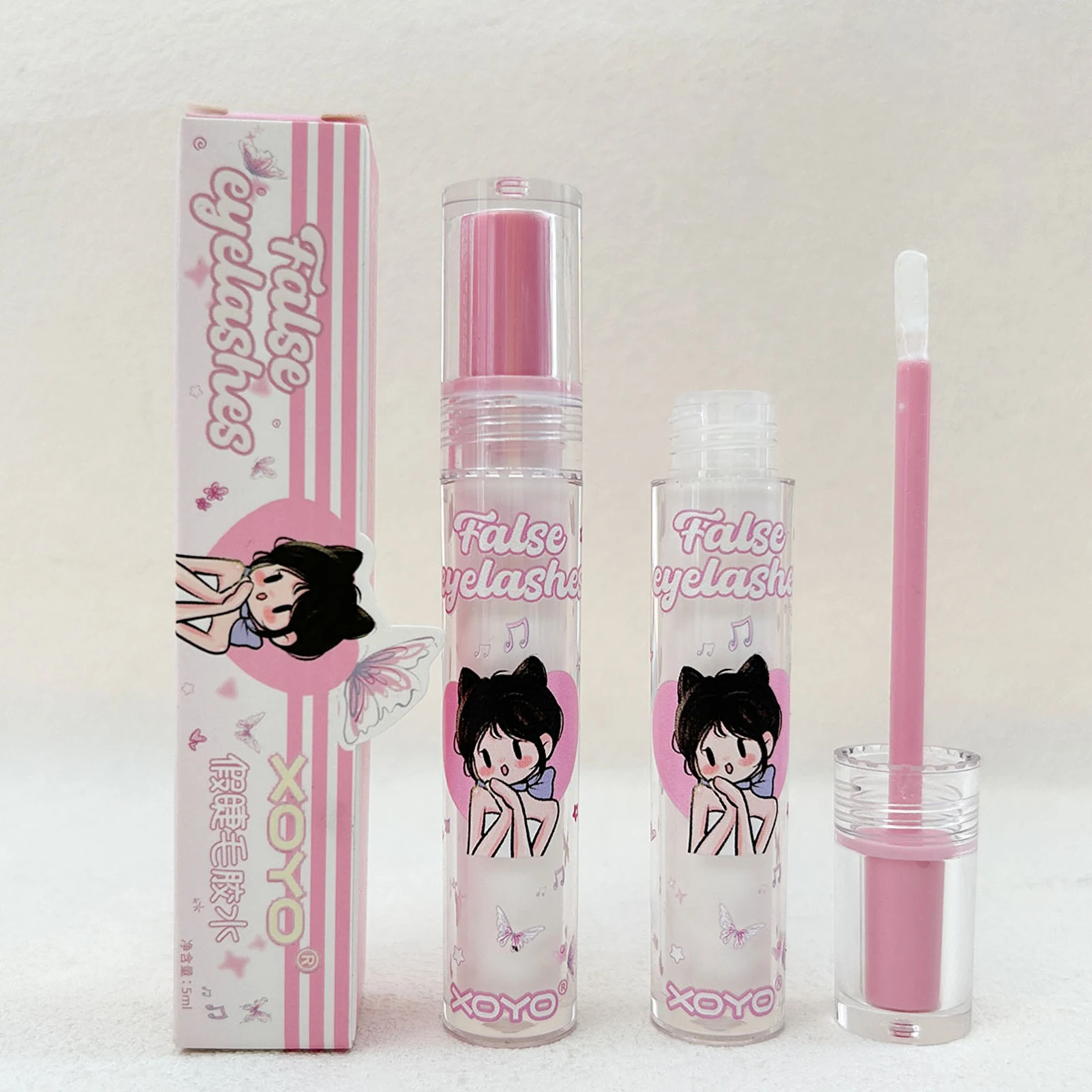 5 ミリリットル痕跡まつげエクステンション接着剤超強力速乾性まつげ接着剤自己粘着二重まぶた接着剤ラッシュエクステンションツール