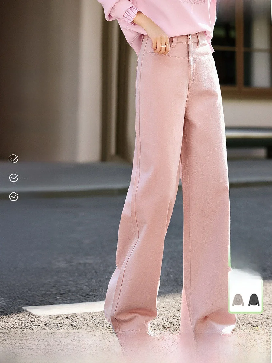 

Джинсы XWI с прямыми штанинами из хлопкового денима, женские, с высокой талией, весенние, новые, винтажные, повседневные, скрывающие недостатки фигуры