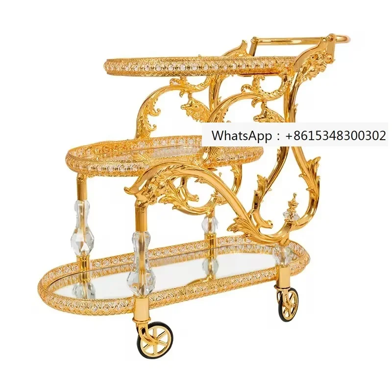 

Italian Medieval Design Art Wedding Decoration Hotel Family Luxury Light Yellow Dining Car