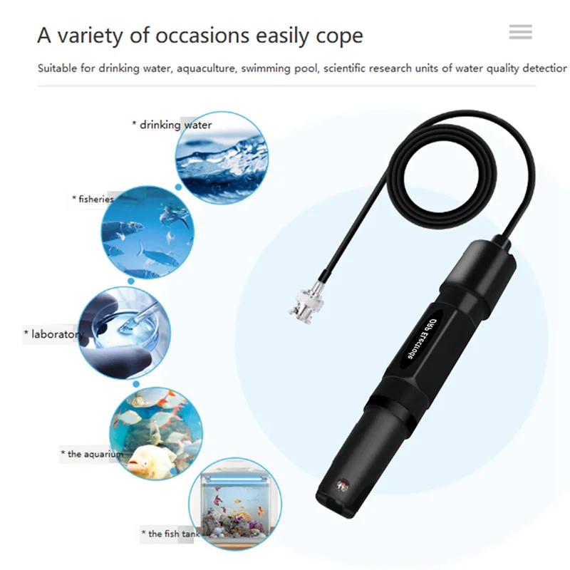 ORP Probe Electrode Sensor for Aquarium Hydroponic Laboratory Oxidation-Reduction Potential Test BNC Q9 Connector 1.2M