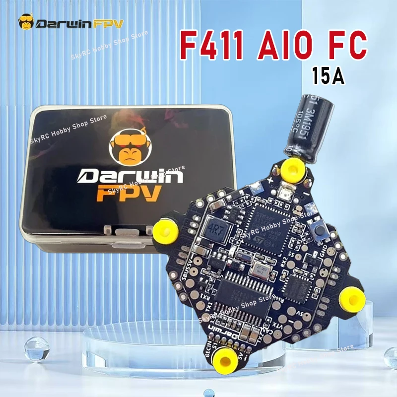 

Контроллер полета DarwinFPV F411 AIO Whoop Blheli_S Betaflight F4 15A OSD BEC BL_S 1-3S 4In1 ESC для RC Drone FPV Racing