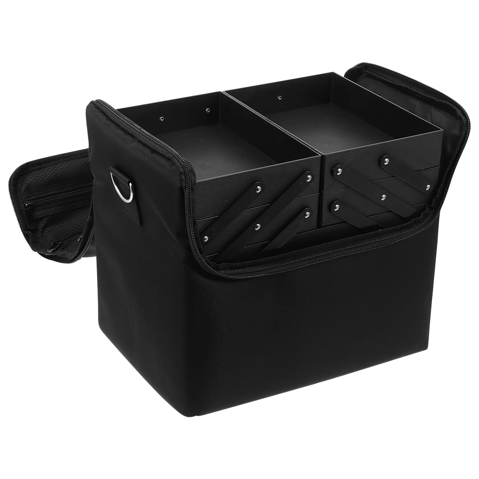 

Stylish Makeup Bag ganizer Large Capacity Waterproof Oxford Fabric Reinforced Handles Adjustable Shoulder Strap Travel