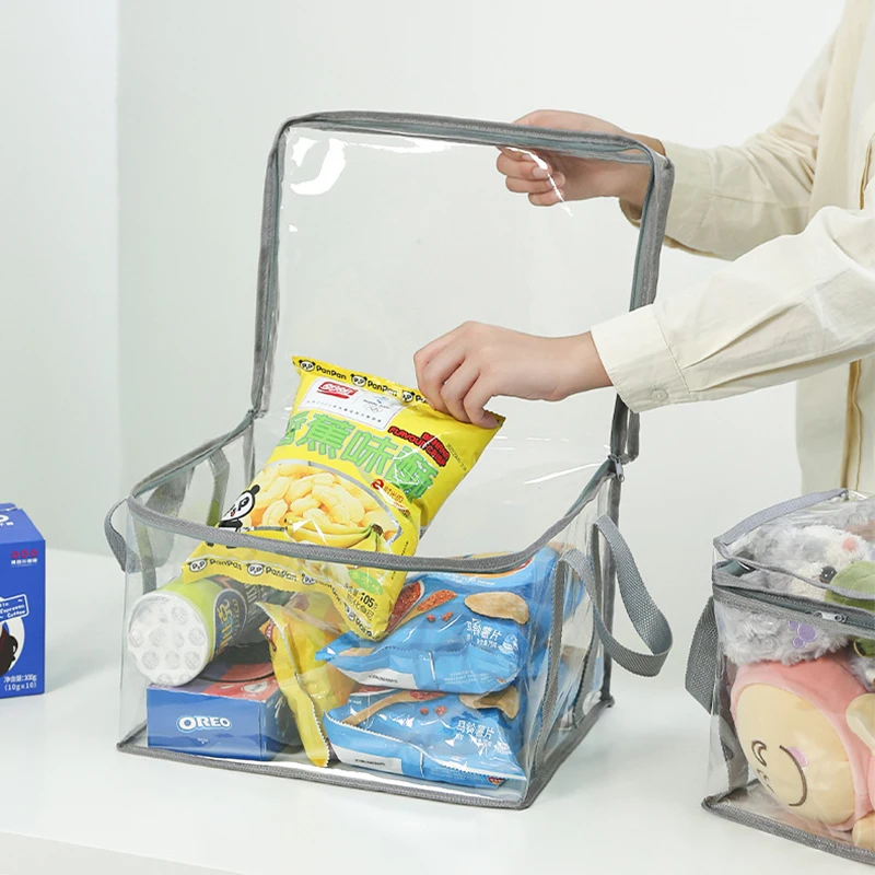 Foldable Book Box Student Dormitory Classroom Book Organizer Transparent Waterproof Household Book Organizing Storage Box