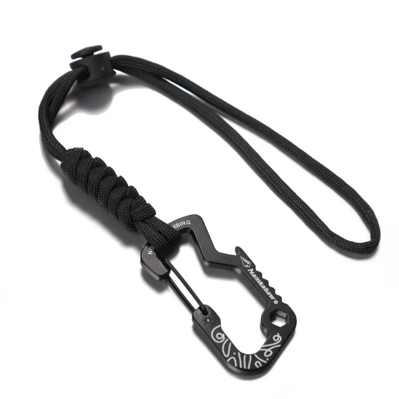 Protective Multifunctional Outdoor Paracord Wrist Strap with Quick Hang Buckle Carabiner Bottle Opener