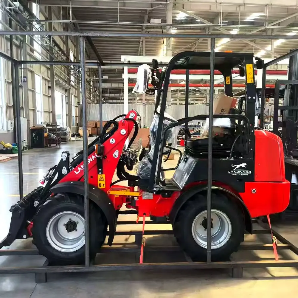 

Новый колесный компактный погрузчик Landward Group Mini Loader Max Lift 1250 кг Kubota Engine Euro 5 Сельскохозяйственный дизельный мини-погрузчик на заказ