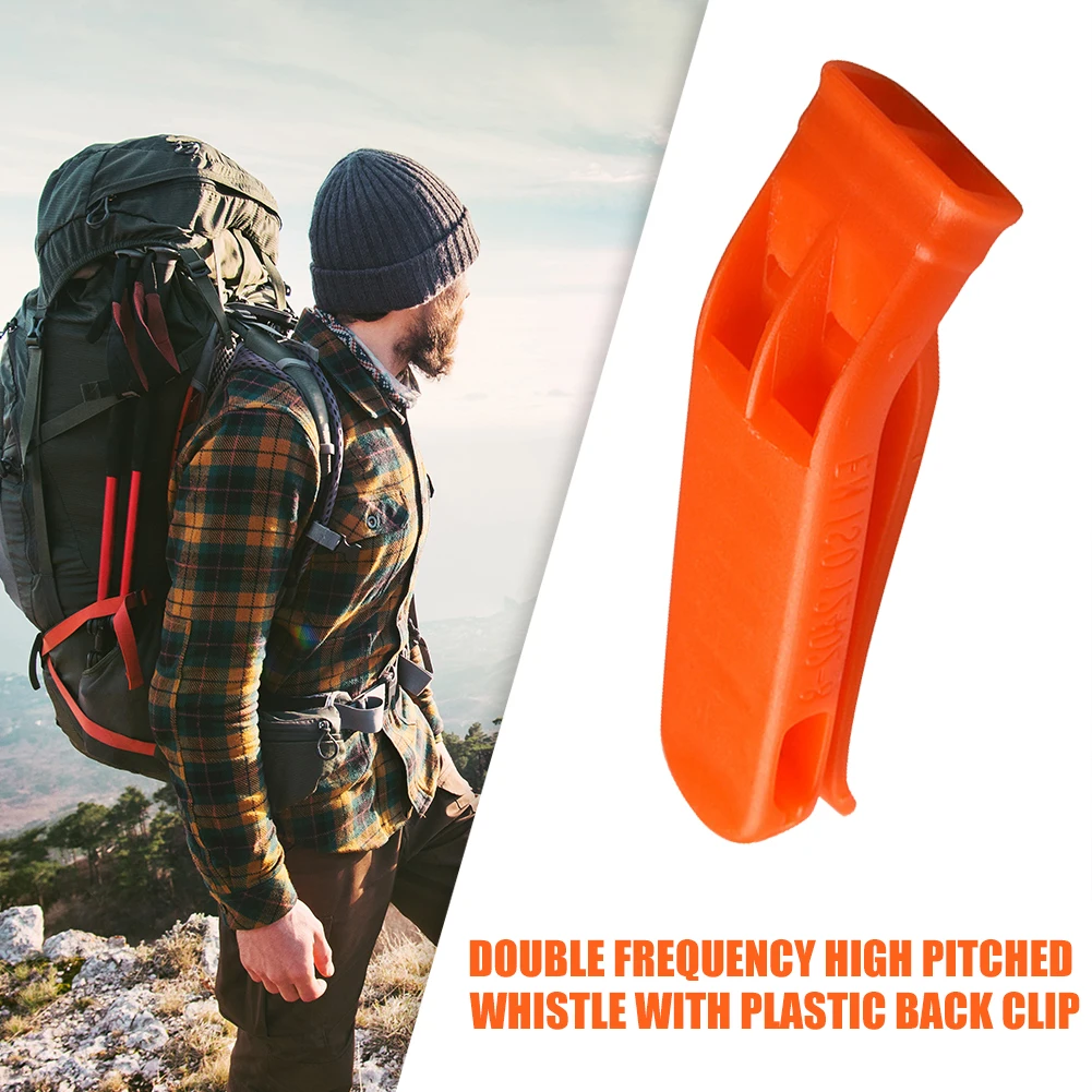 

1/5/10pcs Safety Whistles Multifunction Sports Whistle Double Pipe Outdoor Emergency Whistle Plastic for Camping Hiking