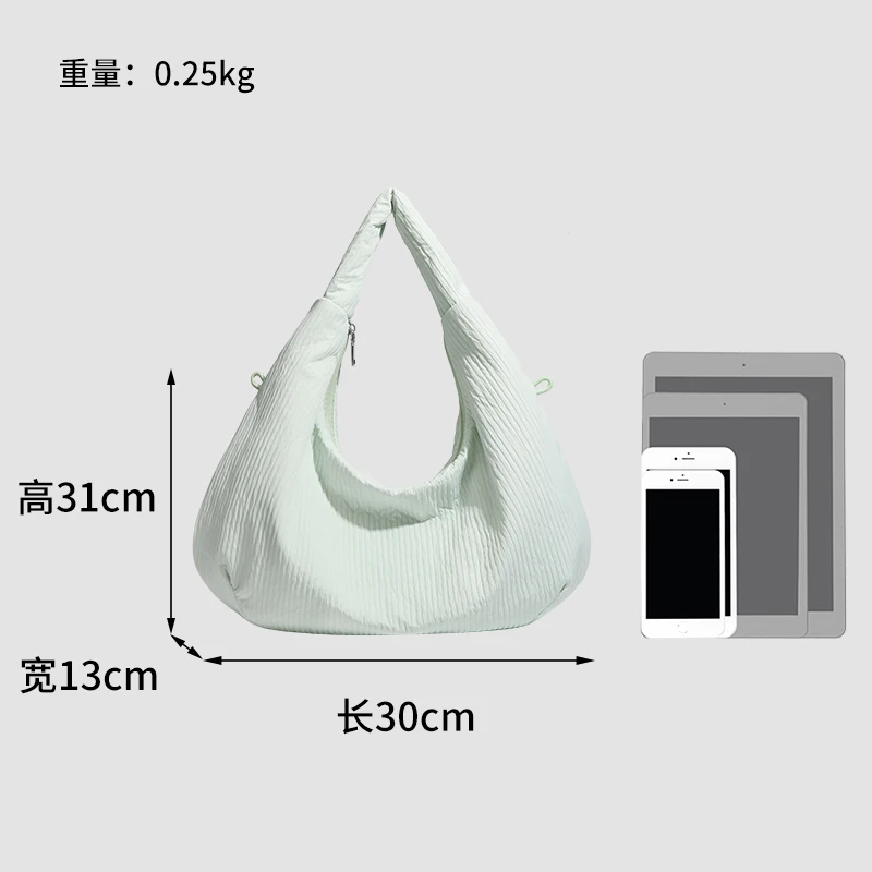 Summer fashion new woman's hand-held underarm dumpling design Korean solid color large capacity corduroy one-shoulder off-road b